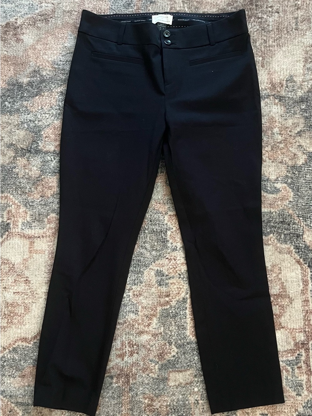 Anthropologie Black Tailored Cropped Trousers